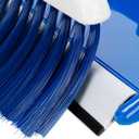 Camco Dust Pan with Whisk Broom-Whisk Broom Snaps into Dust Pan After Use|Hanger Hole for Convenient Storage|Excellent for Traveling,RVs,Campers Campsites,Dorm Rooms&More-(43945),Blue,1 Size
