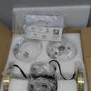 Gold Plug in Wall Sconce Set of 2, Wall Light Fixture with Plug in Cord On/Off Switch, Mid Century Art Deco Wall Lighting Fixture with Milky White Globe Glass Lampshade for Bedroom Living Room Hallway