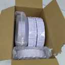 U-QE 100 Pieces White Disposable Plates - Premium Hard Plastic Plates for Wedding and Party Use Including 50 Dinner 10.25 '' & 50 Dessert 7.5 '' Plates