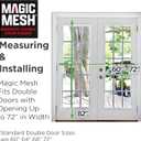 Magic Mesh Double Door- Hands Free Magnetic Screen Door, Fits French & Sliding Doors 75 in x 83 in