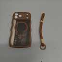 Magnetic for iPhone 17 Pro Max Case, Cute Wavy [Full Camera Protection] [Fit for MagSafe], 1X Screen Protector+1X Wrist Strap, Trendy Matte Women Girly Phone Case for iPhone 17 Pro Max 6.9", Brown