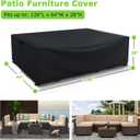 Patio Furniture Covers Waterproof, Heavy Duty 600D Outdoor Furniture Covers for Outside Sectional Sofa Set,Tear Resistance and Anti-UV, Black,126"L x 64"W x 28"H
