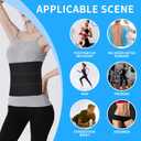 S Abdominal Binder Post Surgery - Elastic Waist Band for Stomach Support & Compression, Bariatric, Tummy Tuck | Latex-free, Breathable Belly Wrap Hernia Belt - (60" - 75") 3 PANEL - 9" BLACK