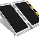 Protable wheelchair ramp 2FT,Non-Slip Folding Aluminum Handicap Ramps,Threshold Ramps for home,Holds up to 600lbs,Wheelchair ramp for step,Mobility Scooter,Doorways (2FT Useing Height 2-6inch)