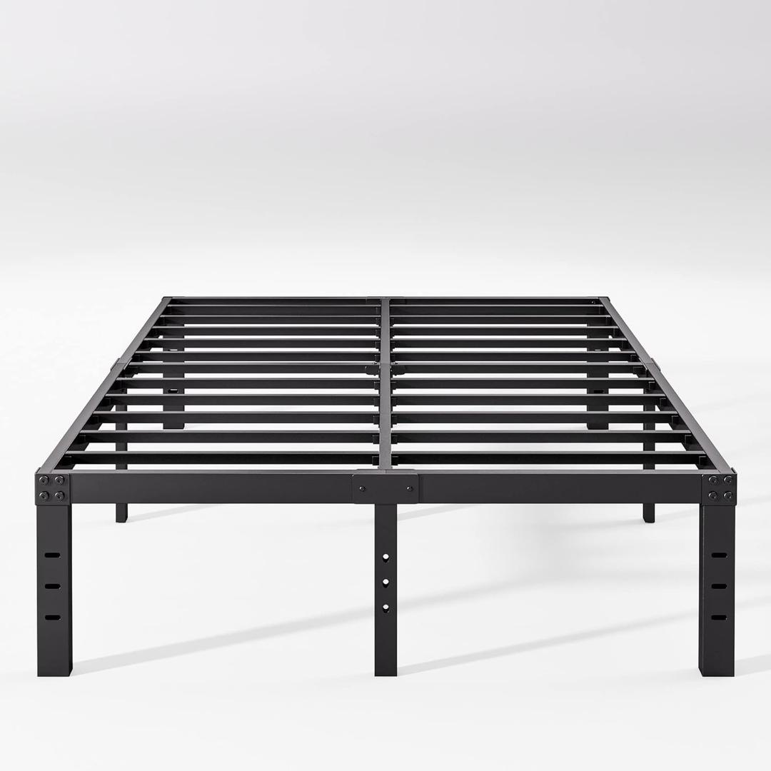 14 Inch King Bed Frame No Box Spring Needed, Metal Platform King Size Bed Frame, Heavy Duty, Easy Assembly and Noise Free, Black
