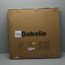Babelio 29.7-46.5" No Bottom Bar Baby/Dog Gate for Stairs, House and Doorways, Auto Close Safety Pet Gates with Large Walk Thru Door, Hardware Mount, White