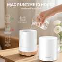 URPOWER 300ml Essential Oil Diffuser Ultrasonic Air Humidifier AUTO Shut Off Aromatherapy Scent Diffuser Night Light 7 Color Changing LED Lights and 4 Timer Settings for Home Office Yoga