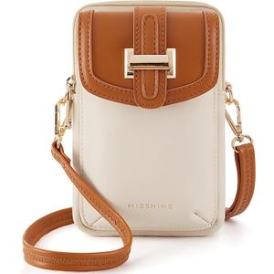 Missnine Small Crossbody Bags for Women Vegan Leather Cell Phone Purses Trendy RFID Wallet Purses with Adjustable Strap