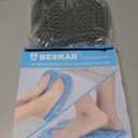 BESKAR XL Large Foot Scrubber Mat for Use in Shower - Shower Foot Cleaner to Eliminate Calluses Dead Skin, Foot Massager Mat for Men & Women to Soothe Achy Feet, Non Slip Suction Cups (Gray)