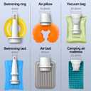 Mini Portable Air Pump for Inflatables,USB Rechargeable Air Mattress inflator with Camping Lantern for Sleeping Pads, Travel, Pool Floats, Inflatable Toys