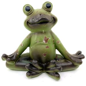 Green Frog Meditating Statue