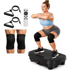 Vibration Plate for Lymphatic Drainage, Vibration Plate Exercise Machine, 130 Levels Vibrating Plate with Bluetooth, Shaker Plate with 450 Lbs Capacity Weight Loss Workout Equipment for Home