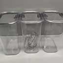 Rubbermaid Brilliance BPA-Free Food Storage Containers with Lids Airtight Kitchen and Pantry Organization Set Includes 3 Containers and Scoops Clear 16 cups