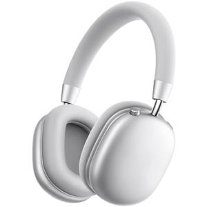 Peakfun P9 Active Noise Cancelling Headphones, Wireless Bluetooth Headphone, Over-Ear Headphones with Built-in Mic, 30H Playtime, Custom EQ via App, Deep bass headsets for Travel, Office, Home, Sliver