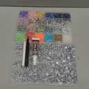 2 Boxes Rhinestones for Bedazzling Kits, Multicolor 3mm & Silver Clear 2/3/4/5/6mm Resin Flatback Gems for Diamond Art, Bedazzler Kit with 3Pcs 10ml B7000 Jewelry Glue for DIY Crafting Crafts Decor