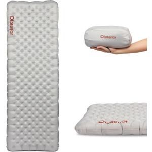 Ultralight Sleeping Pad 28oz, 7.2 R Insulated Inflatable Sleeping Pad, Lightweight Sleeping Mat for Camping, Hiking, Backpacking, Climbing with Inflatable Bag, Regular (70.9  23.6in) (White)