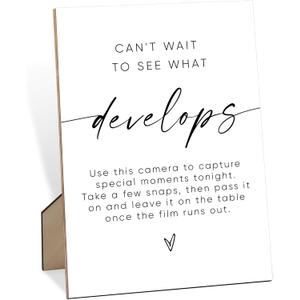 Wooden Sign Wedding Decoration, 8" x 11" Modern Tabletop Mount, Love Theme, Light Color