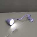 BOHON Desk Lamp with Clamp, 10W 38 LED Clip on Light, 5 Color 10 Brightness Auto Off Timer, Flexible Gooseneck Clip Lamp, Desk Lights for Office Home Bed Bedside Reading, Lilac Purple