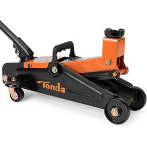 Tonda Floor Jack, Hydraulic Portable Car Jack, 2 Ton (3,800 lb) Capacity, Black