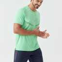 2 x Men's Athletic T-Shirts Moisture Wicking Cool Running Short Sleeve Tee Gym Tennis Workout Hiking Cationic