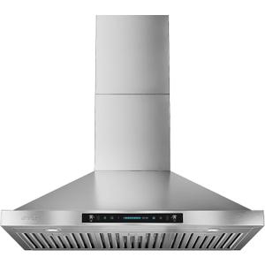 IKTCH 36-inch Wall Mount Range Hood 900 CFM Ducted/Ductless Convertible, Kitchen Chimney Vent Stainless Steel with Gesture Sensing & Touch Control Switch Panel, 2 Pcs Adjustable Lights(IKP02-36'')