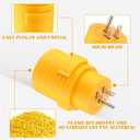 Kanayu NEMA 5-15P to 14-30R 15 Amp Dryer Adapter, 15 Amp 3 Prong Male to 30 A 4 Prong Female Receptacle, Household Socket to New Dryer, ONLY for 120V Device