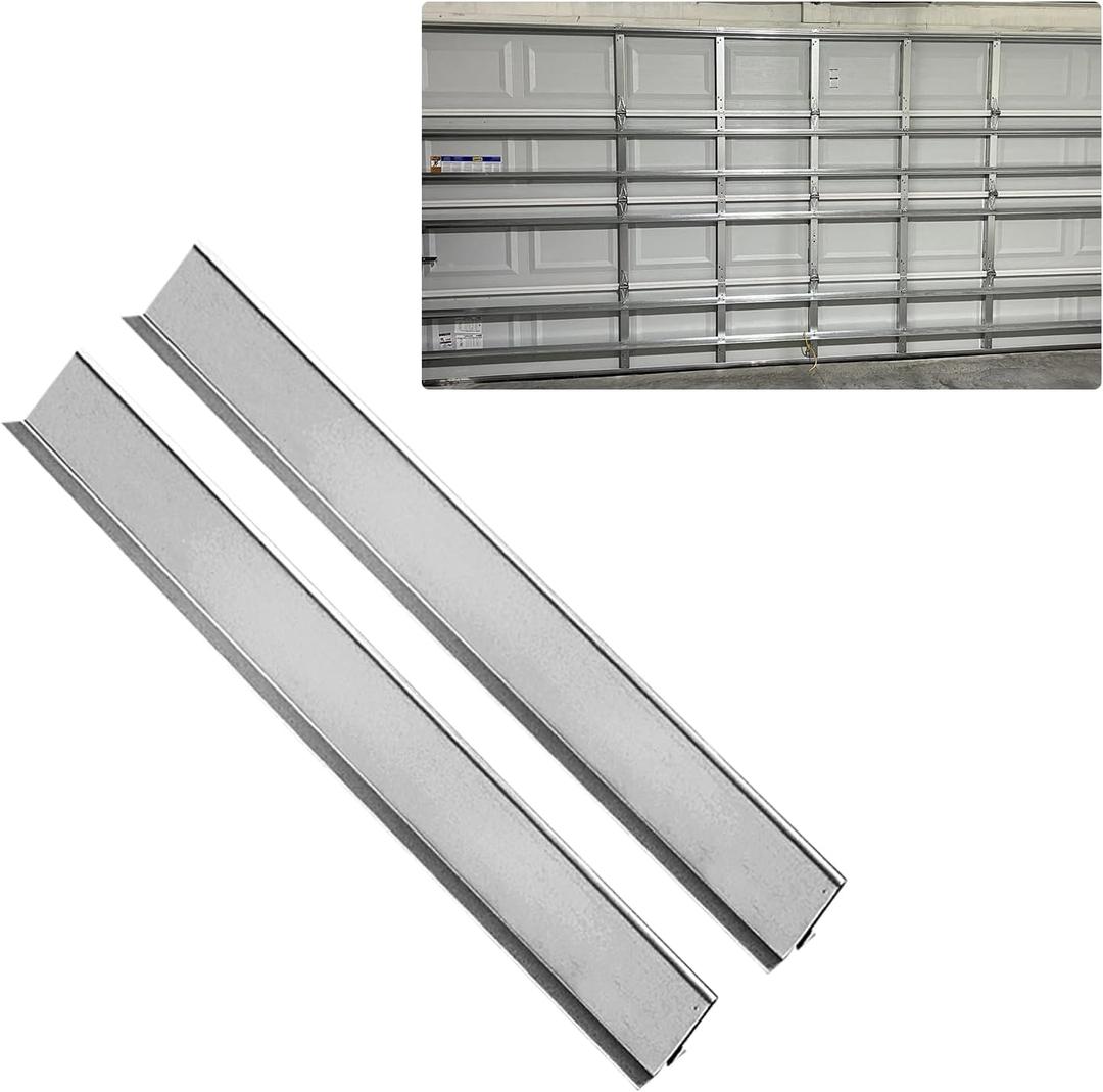 Garage Door Strut Connector-Heavy Duty Support Reinforcement Kit, Openers Replacement Parts for Garage Door (Door Strut Connector 2FT*2Pcs)