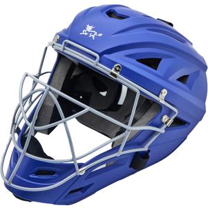 Baseball Catchers Helmet Matte (Large 7-71/2 inch) (Royal Blue)