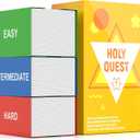 HOLY QUEST, A Fun Bible Trivia Game, Extra Value 400 Cards Pack with 6 Engaging Categories, Perfect for Bible Study, Youth Groups and Church Gatherings, Great Christian Game for Adults and Family (Yellow)