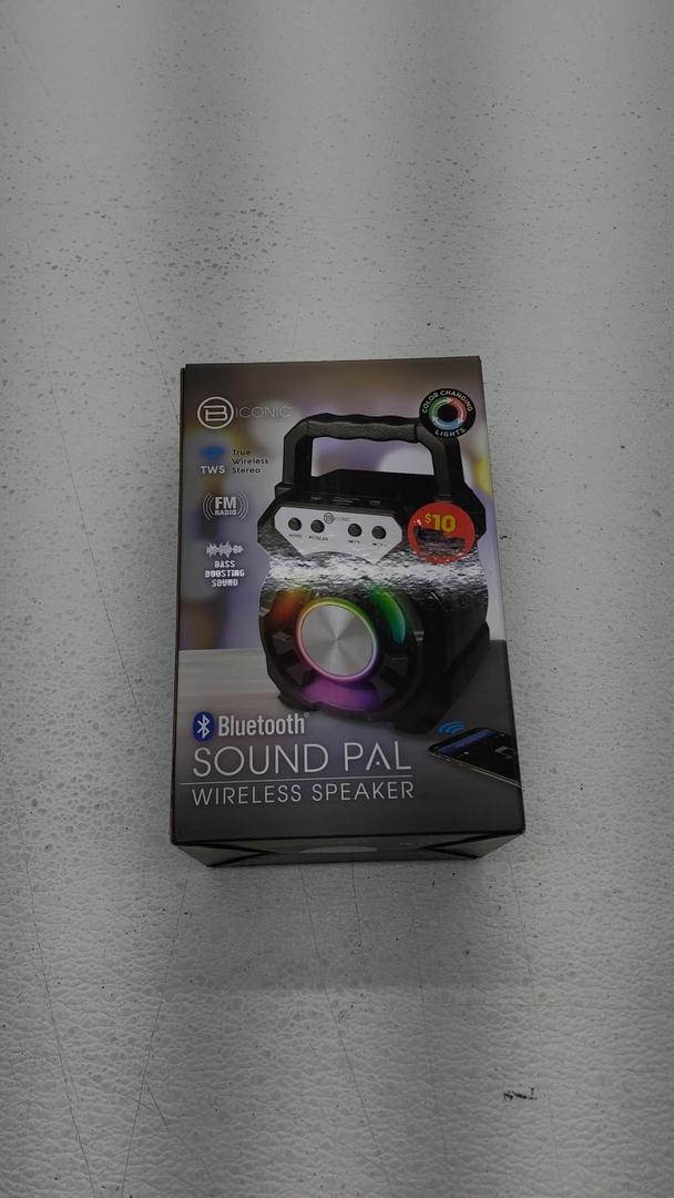 Biconic Sound Pal Bluetooth Speaker with Color Changing Lights & FM Radio