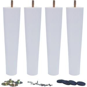 WEICHUAN 10 Inch Wood Replacement Sofa Chair Couch Furniture Legs Set of 4