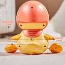 Baby Music Toy Duck Baby Belly Time Toys 12 Months Newborn Development Crawling Toy Glowing Walking Singing Toys 3-4 Years Old Boys and Girls Gifts (Yellow)