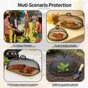 8 Pack Metal Mesh Screen Food Covers, 2 Large (18.5”) and 6 Small (11”) Sets, Reusable Metal Mesh Food Covers for Outdoors, Camping, Picnics and Parties