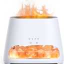 SALKING 2-in-1 Himalayan Salt Lamp & Ultrasonic Essential Oil Diffuser, Aromatherapy Diffuser Cool Mist Humidifier, Original Salt Therapy Lamp, 100% Pure Himalayan Salt, Ambient Glow, 150ml (White)