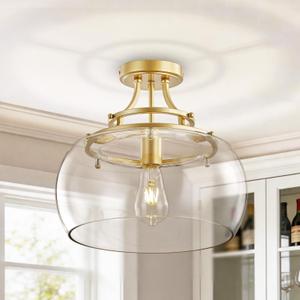 KARTOOSH Gold Chandelier Kitchen Pendant Lighting Over Island, 12.2 in