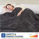 Sealy Heated Electric Blanket Full Size, Flannel Electric Blanket with 10 Heating Levels & 1-12 Hours Auto Shut Off, Fast Heating Warming Blanket, Machine Washable, Grey, 80 x 84 Inch