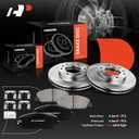 A-Premium 11.74 in (298.20 mm) Front Vented Disc Brake Rotors + Ceramic Pads Kit Compatible with Select Kia & Hyundai Models - Sedona 2006-2012/2014, Entourage 2007-2009, 6-PC Set