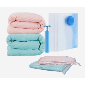 24 x Jumbo Vacuum Storage Bags Travel Space Saver Garment Seal Clothes Hand Pump