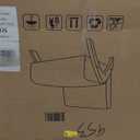 Oversized Accent Chair, upholstered armless mid Century Modern Living Room Chair with Wooden Legs for Bedroom/Office/Cafe, Faux Leather Ivory