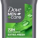 Dove Men+Care Antiperspirant Deodorant Stick for Men 2 Count Extra Fresh with 72hour Sweat & Odor Protection with 1/4 Moisturizing Cream & Longlasting Citrus scent 2.7 oz