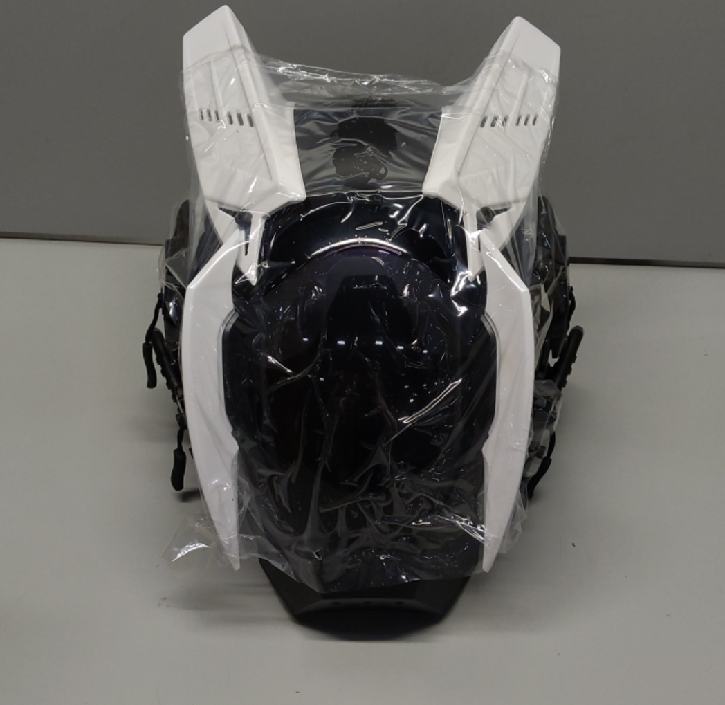 XYSaiXuan White Cyber Mask Helmet Cosplay Costumes Full Face Techwear Punk Mask Halloween Party Mecha Costumes Cool