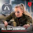 NoCry Clear Safety Glasses for Men and Women; Lightweight Work Glasses with Adjustable Frames and No-Slip Grips; Scratch Resistant Anti Fog Safety Glasses with Superior UV Protection, ANSI Z87.1 Rated