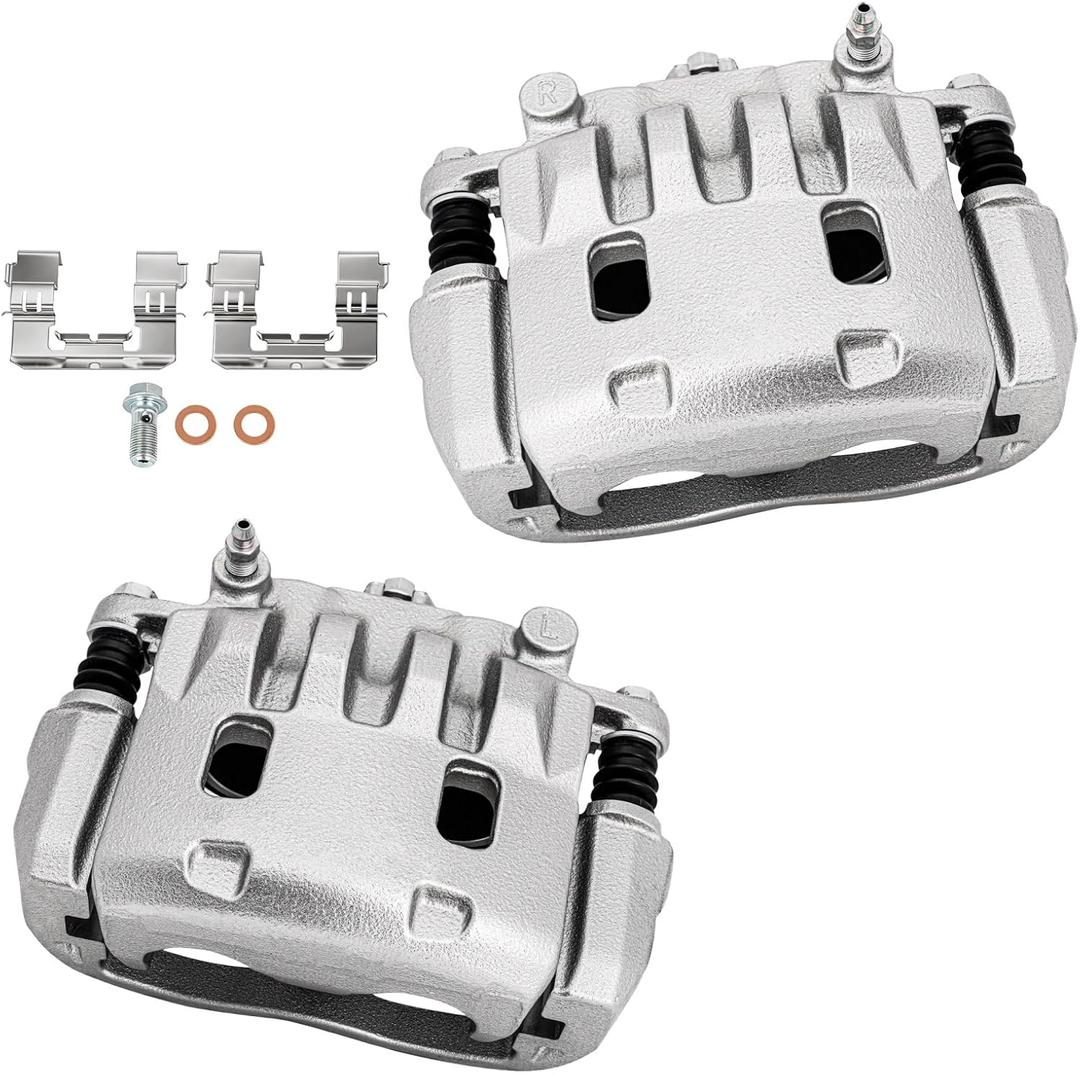 cciyu Front Left & Right Disc Brake Calipers w/Bracket 19B2683 19B2682