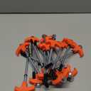 16 Pack Screw in Tent Stakes Heavy Duty,8 Inch Ground Anchors Screw in,Metal Stakes with Hex Head Driver,Camping Tent Accessories (Orange)