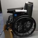 Medline 20 K3 Height Adjustable Wheelchair with Swing-Back Desk-Length Arms & Swing-Away Footrests, 300 lbs. Capacity Transport Aid, Adults & Seniors (20"x16" Seat)
