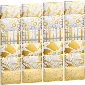 24 Packs Travel Size Tissue Pocket Slim Pack Facial 3 Ply Wallet Size Pocket Tissues for Travel Wedding Party Favors, 6 Styles(Stylish Style)