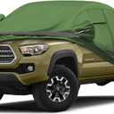 Heavy Duty Outdoor Car Cover Compatible with Toyota Tacoma,Waterproof All Weather for Automobiles, Outdoor Full Cover Rain Sun UV Protection with Zipper Cotton