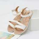 Girls Sandals Open Toe Strappy Summer Shoes Dress Sandals for Girls (White)