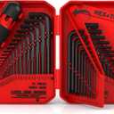 41-Piece Hex Key Allen Wrench Set, L Shape Hex and Torx Key Wrenches with Torque Handle | SAE(0.028"-3/8") | Metric(0.7mm-10mm) | Torx(T9-T50) in 3-Layer Storage Case, Heat Treated Cr-V Steel