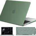 EooCoo Case Compatible with MacBook Pro 14 inch M5 2026-2021 M4 M3 M2 M1 Pro/Max Chip, Matte Grip, Bump-Resistant, Hard Shell Cases with Keyboard Cover, Screen Protector - Midnight Green